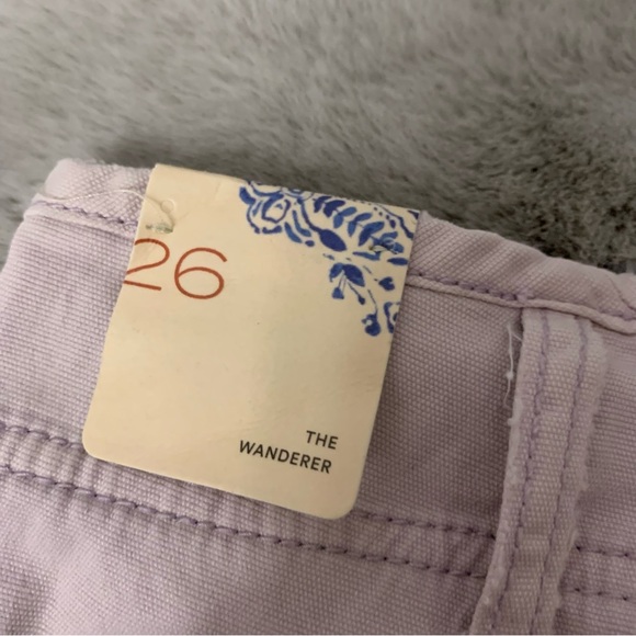 NWT Pilcro The Wanderer Shorts Lilac Purple Paint Splatter Patchwork OB1325588 - Picture 5 of 9